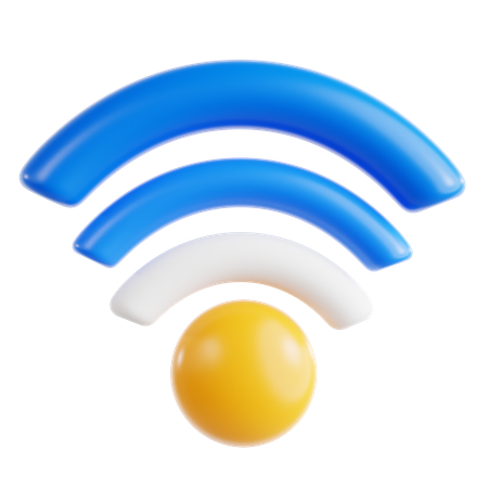 Réseau sans fil  3D Icon