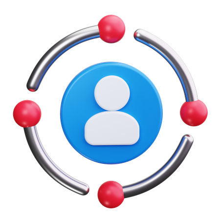 Réseau social  3D Icon