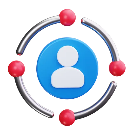 Réseau social  3D Icon