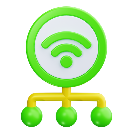 Réseau Wi-Fi  3D Icon