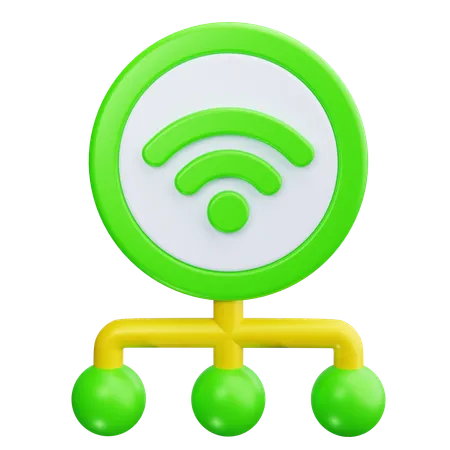 Réseau Wi-Fi  3D Icon