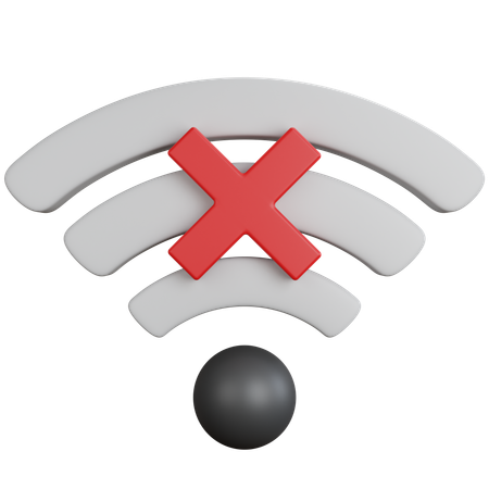 Réseau wifi pas de connexion  3D Icon