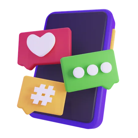 Réseaux sociaux  3D Icon