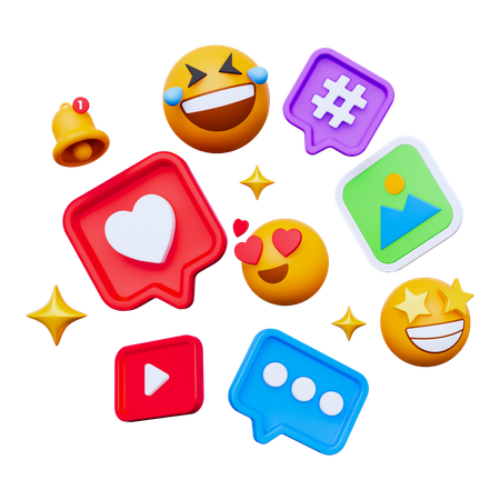 Réseaux sociaux  3D Icon