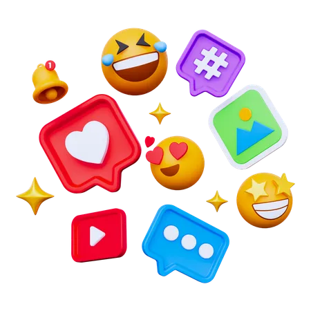 Réseaux sociaux  3D Icon