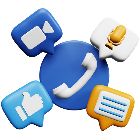 Réseaux sociaux  3D Icon