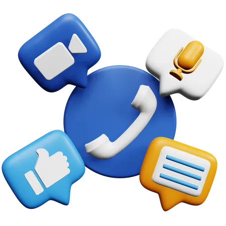 Réseaux sociaux  3D Icon