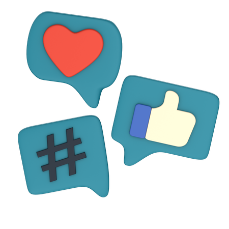 Réseaux sociaux  3D Icon