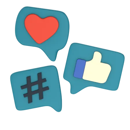 Réseaux sociaux  3D Icon