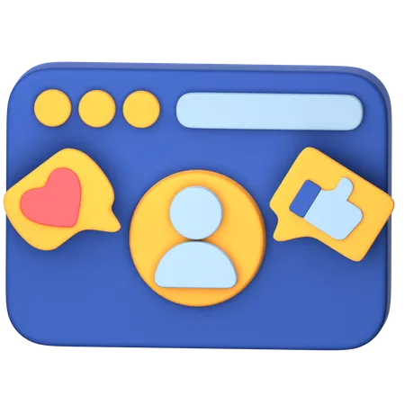 J’aime les réseaux sociaux  3D Icon