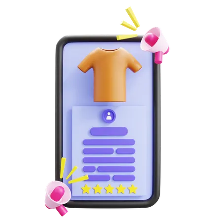 Revisión de compras en línea  3D Icon