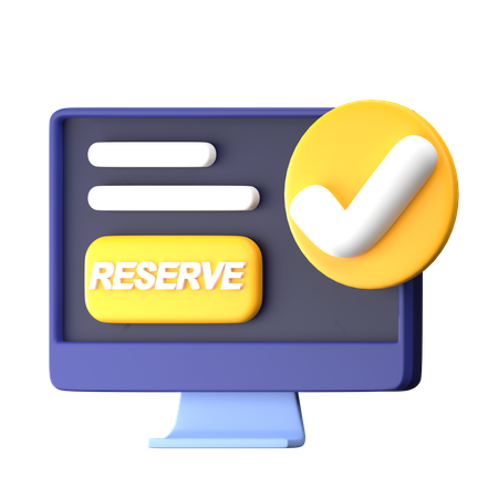 Reservacion en linea  3D Icon