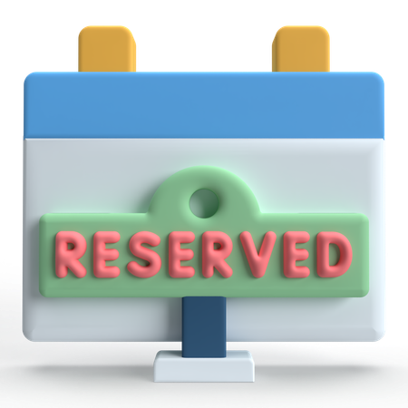 Reservierung  3D Icon