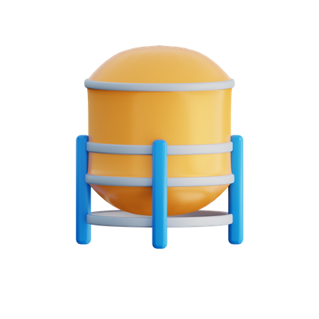 Réservoir d'eau  3D Illustration