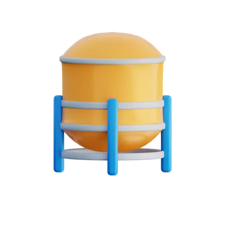 Réservoir d'eau  3D Illustration