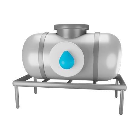 Réservoir d'eau  3D Illustration