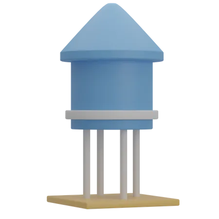 Réservoir d'eau  3D Illustration