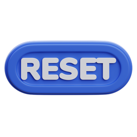 Reset Button  3D Icon