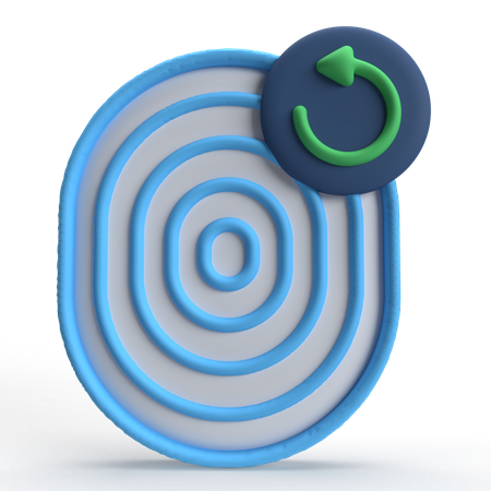 Reset Fingerprint  3D Icon