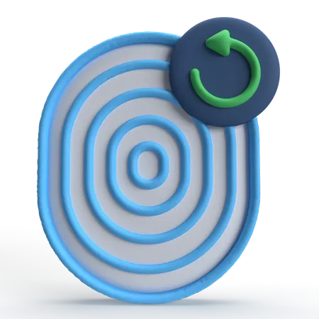 Reset Fingerprint  3D Icon