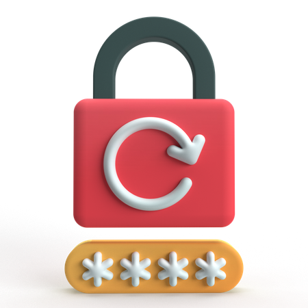 암호를 재설정  3D Icon
