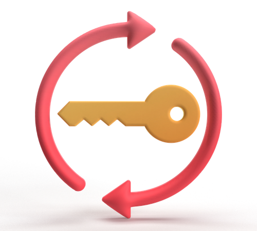 Reset Password  3D Icon