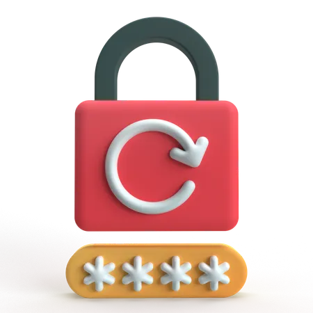 Reset Password  3D Icon