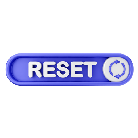 Reset Text Button  3D Icon