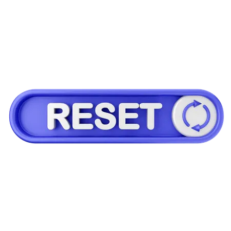 Reset Text Button  3D Icon