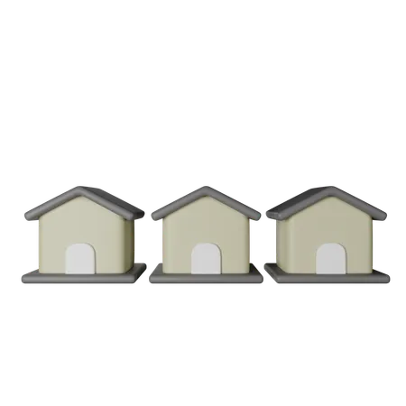 Residential Houses  3D Icon