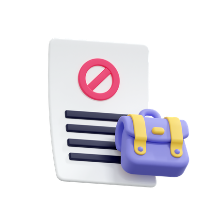 Resignation Letter  3D Icon