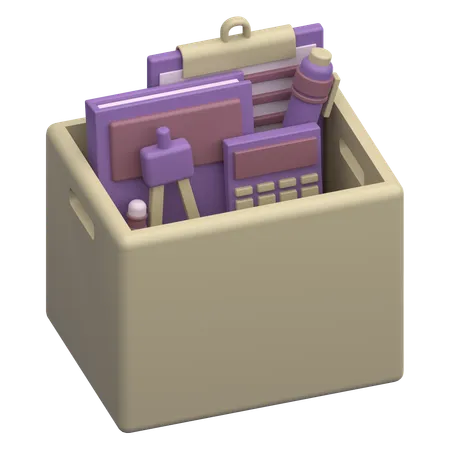 Resigned Cardboard Box  3D Icon