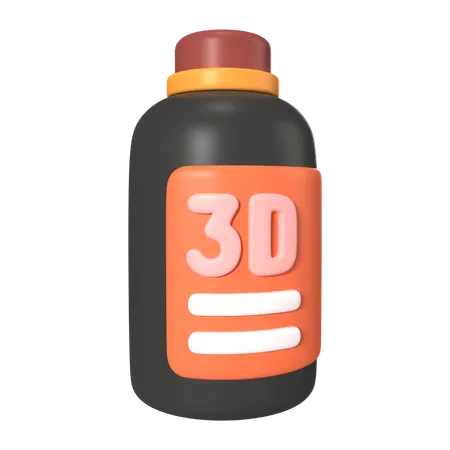 Resin Bottle  3D Icon