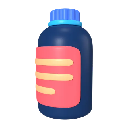This Is Resin Bottle 3 D Render Illustration Icon It Comes As A High Resolution PNG File Isolated On A Transparent Background The Available 3 D Model File Formats Include BLEND OBJ FBX And GLTF 3D Icon