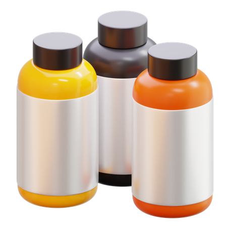 Resin Bottles  3D Icon