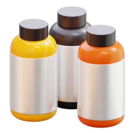 Resin Bottles  3D Icon