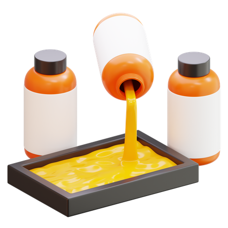 Resin Liquid Bottle  3D Icon