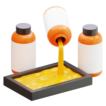 Resin Liquid Bottle  3D Icon