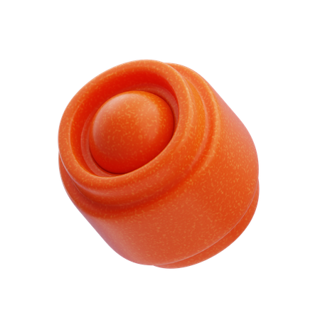 Resina plástica abstracta naranja floral orbe  3D Icon