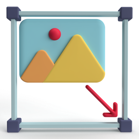 Resize  3D Icon