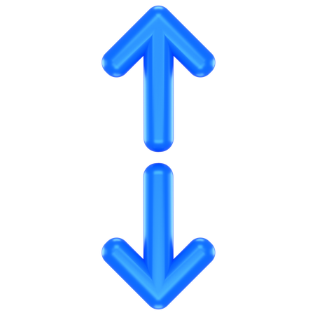 Resize Vertical Arrow  3D Icon