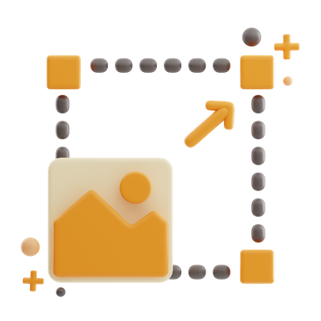 Resizing Image  3D Icon