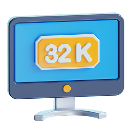 Resolução 32k  3D Icon