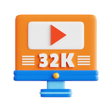 Resolução de 32k  3D Icon