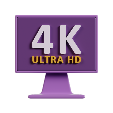 Resolução 4K  3D Icon