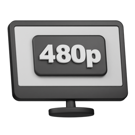 Resolução 480p  3D Icon