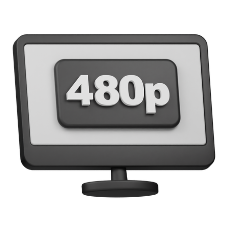 Resolución 480p  3D Icon