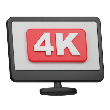 Resolución 4k  3D Icon