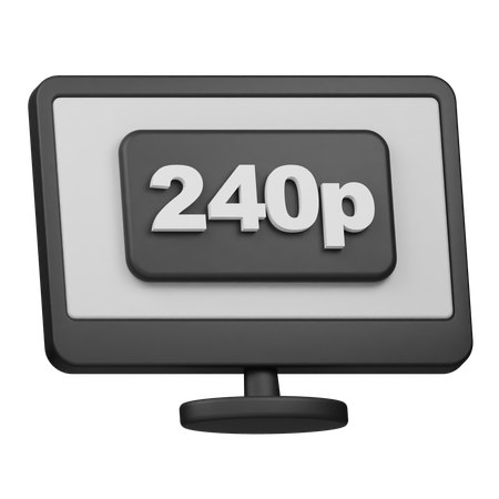 Résolution 240p  3D Icon