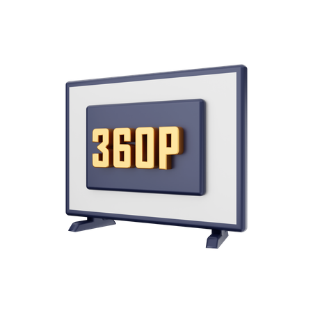 Résolution 360p  3D Illustration
